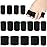 Blulu 16 Pcs Toe Cushion Tube Sleeves Soft Gel Corn Pad Protectors for Cushions Corns, Blisters, Calluses, Toes and Fingers(Black)