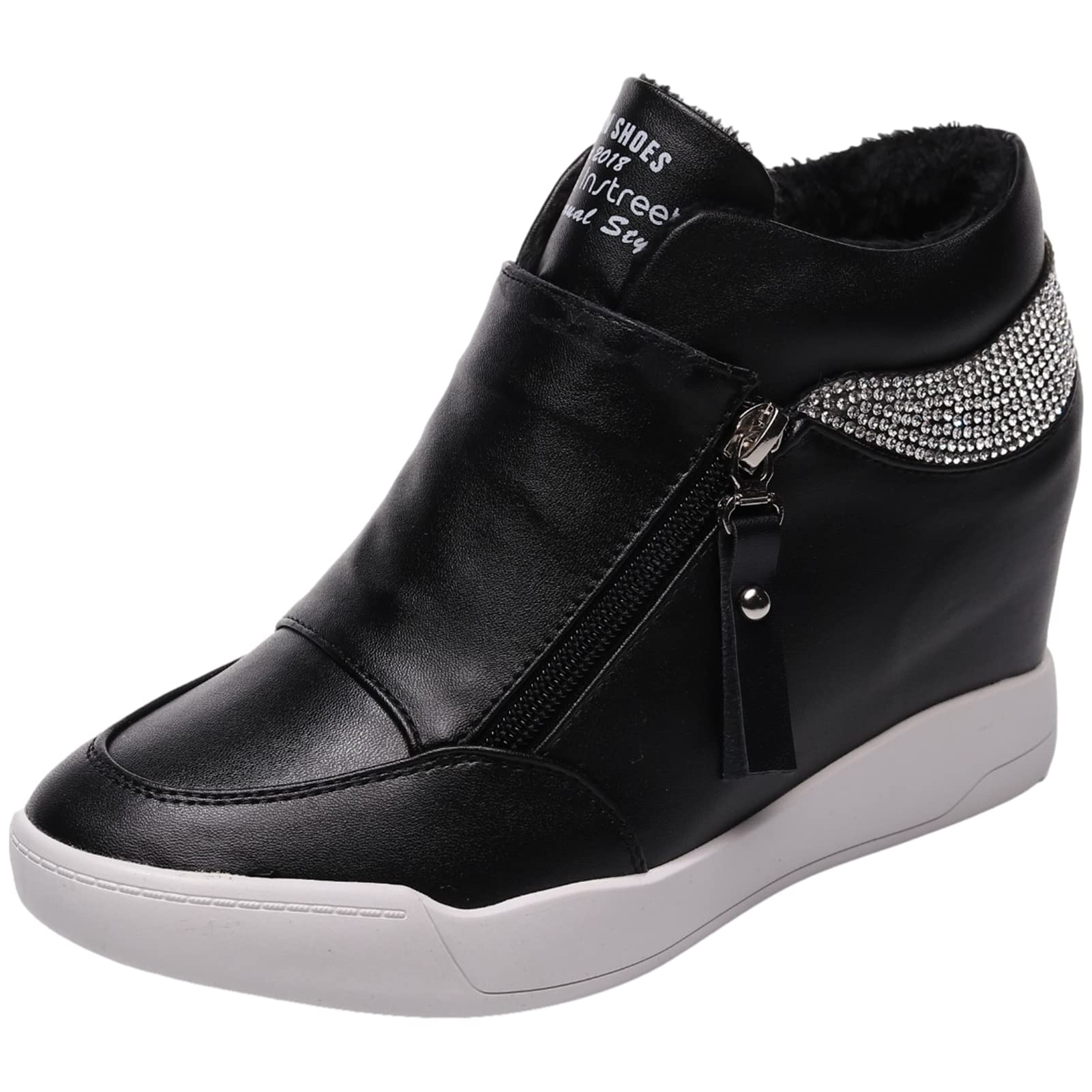 rismart Mujer Cuña Plataforma Botín Elegante Deportivos Zapatillas Zapatos