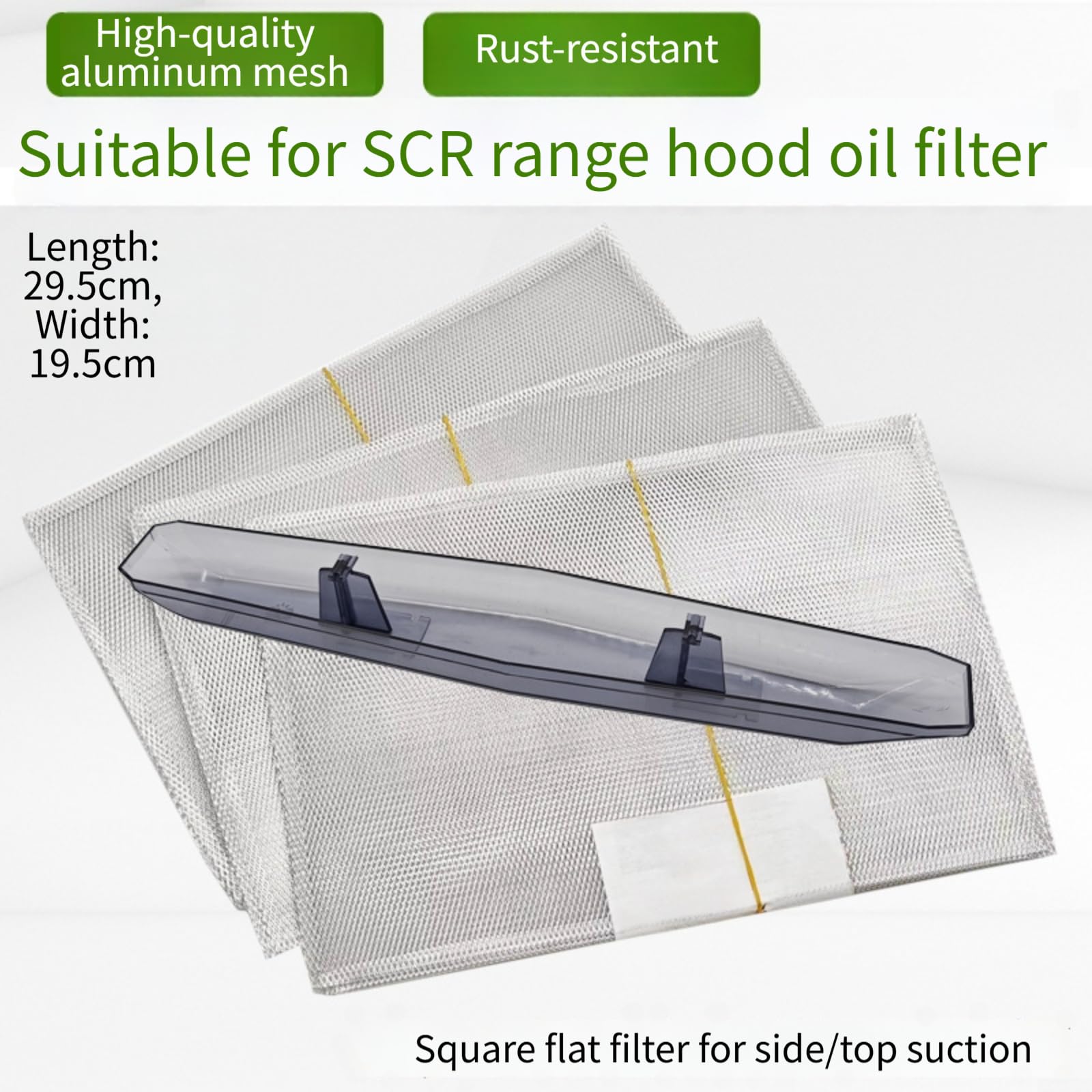 para filtro Antigrasa Aluminio 29.5x19.5cm Para Cocina para