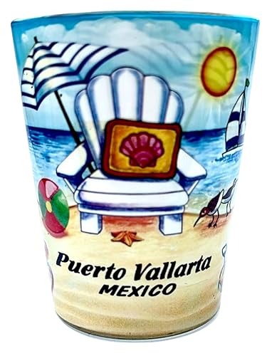 Puerto Vallarta Mexico Beach Chair In and Out Shot Glass