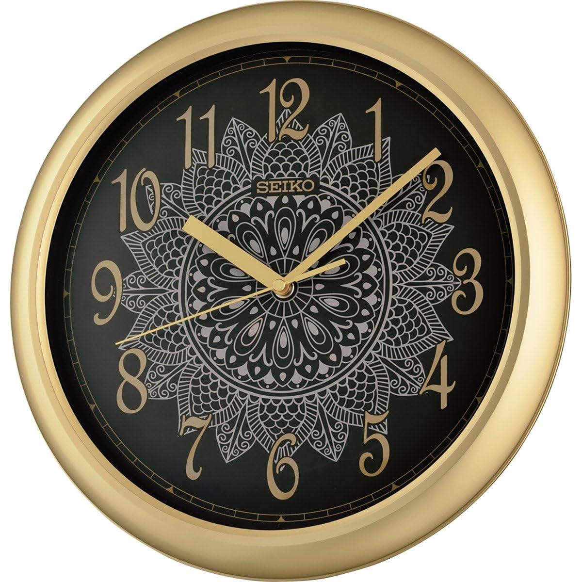 Seiko Clock Wall Clock Gold-Black