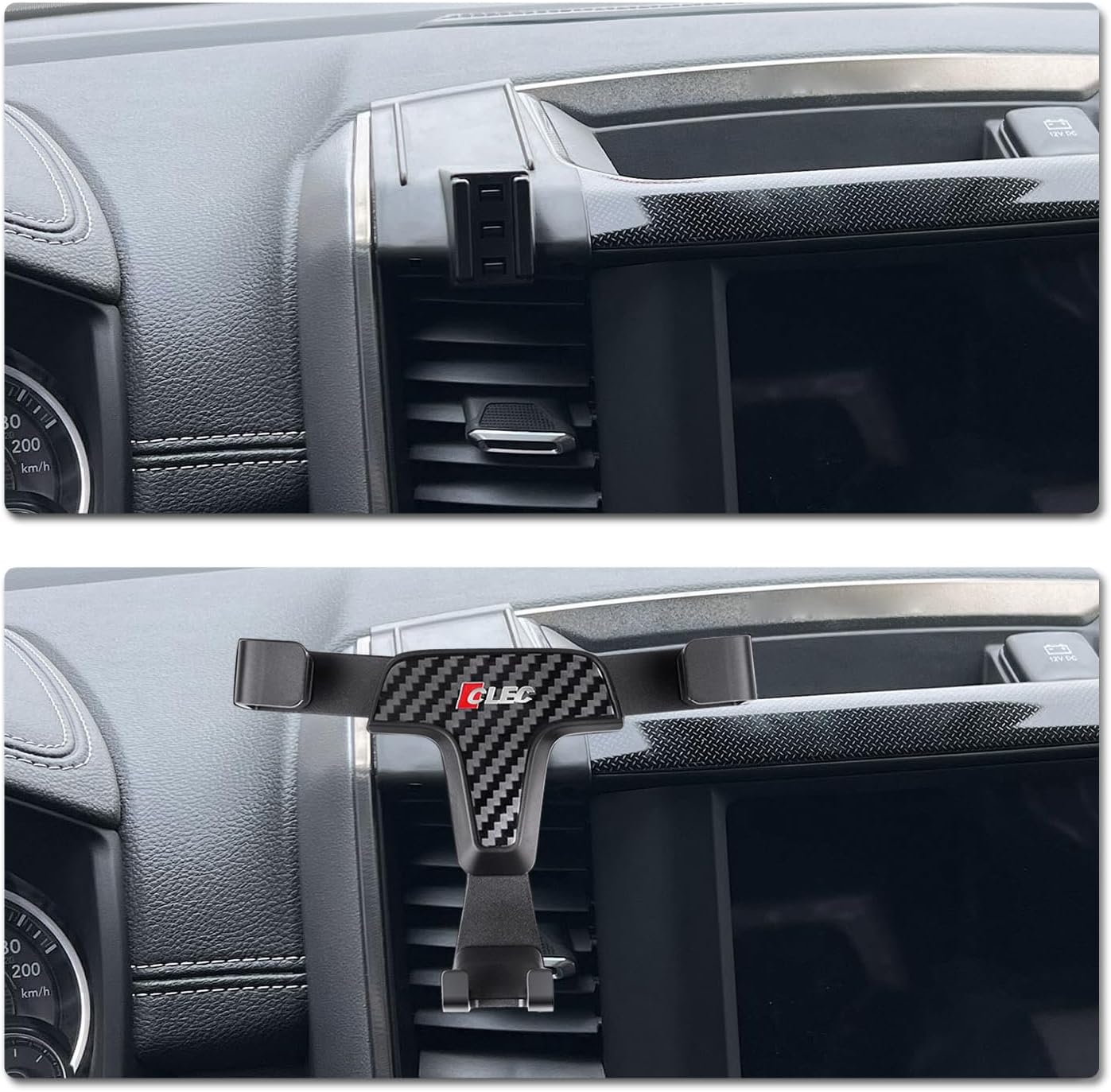 ITrims Car Phone Holder for Dodge Ram 1500 2019-2023, Universal Compatible Smartphone Dashboard Mount with Vent, Adjustable, Black