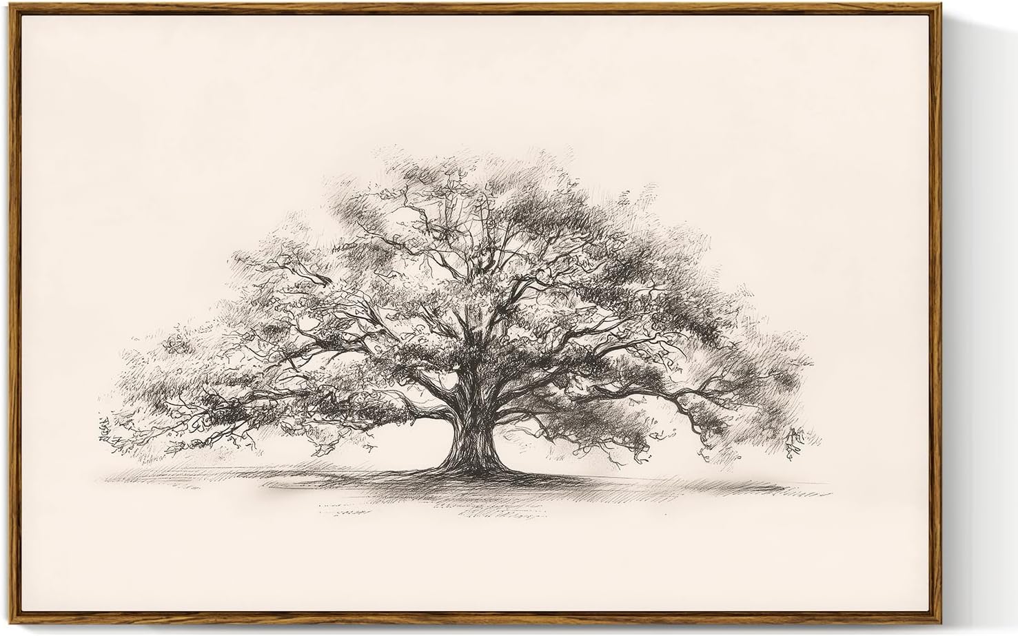 VIYYIEA Framed Canvas Wall Art Home Decor for Living Room, Large Wall Art Canvas Painting Picture Prints Tree, Home Decor Aesthetic Botanical Artwork Office, Ancient Tree, 24 X 36 Inches