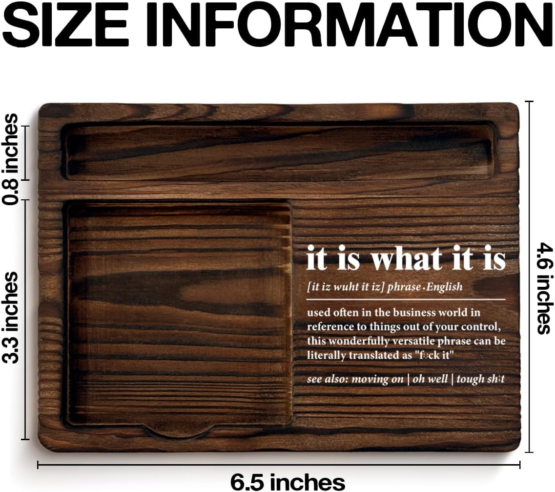 Funny Office Sticky Note Holder Gifts for Coworkers Work Bestie Boss Colleagues It is What It is Definition Self-Stick Note Pad Holders Home Office Decor image 2