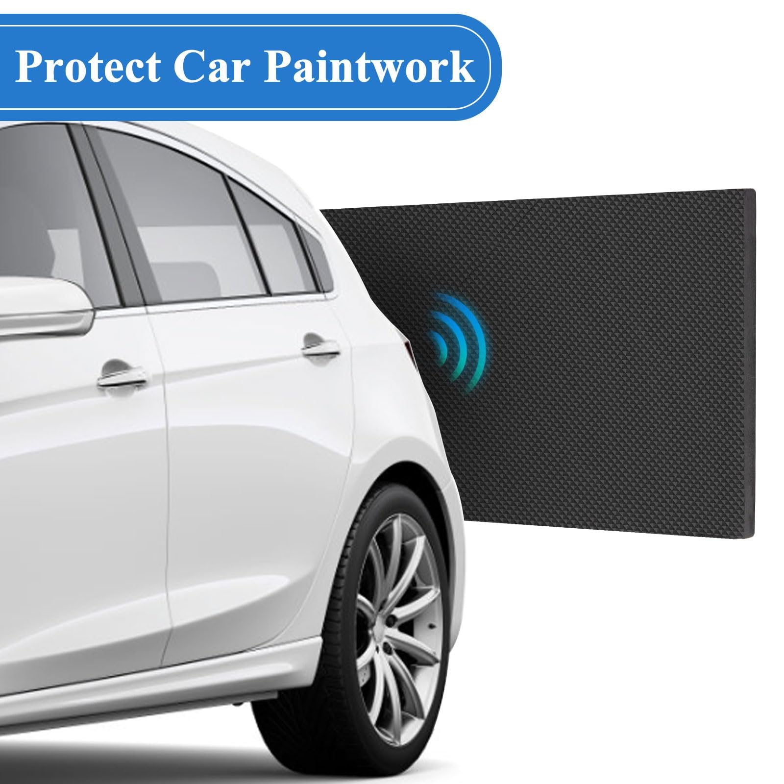 Paracolpi Garage Auto da Muro 7.5mm x 20cm x 2m, Adesiva Universale Protezione Pareti, Protettore Portiera Macchina Anticollisione, Cuscinetti Antiurto per Pareti Garage e Porte Auto