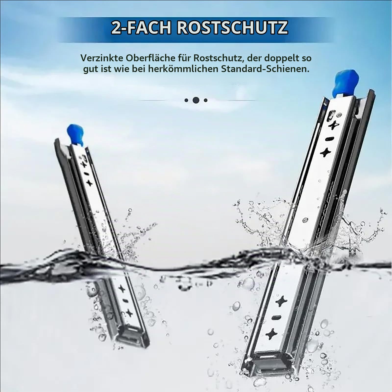Schienen Für Schubladen,Schwerlastauszug 600mm,24 Zoll,60cm Lang,Mit Schloss,120kg Belastbarkeit,Vollauszug Kugelgelagert,Geeignet Für Schubladen Etc.,1 Paar