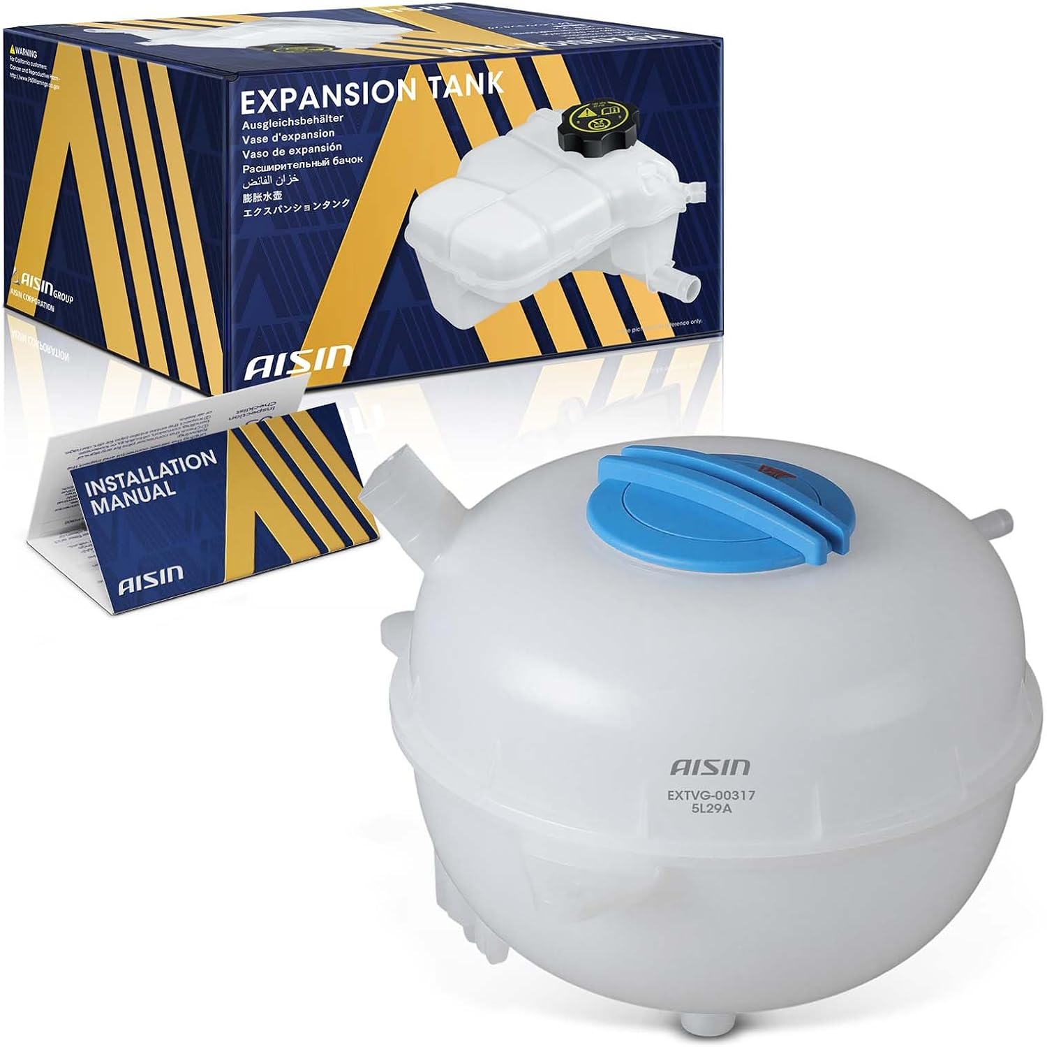 AISIN AFTERMARKET EXTVG-00317 Coolant Reservoir Tank with Cap & Sensor