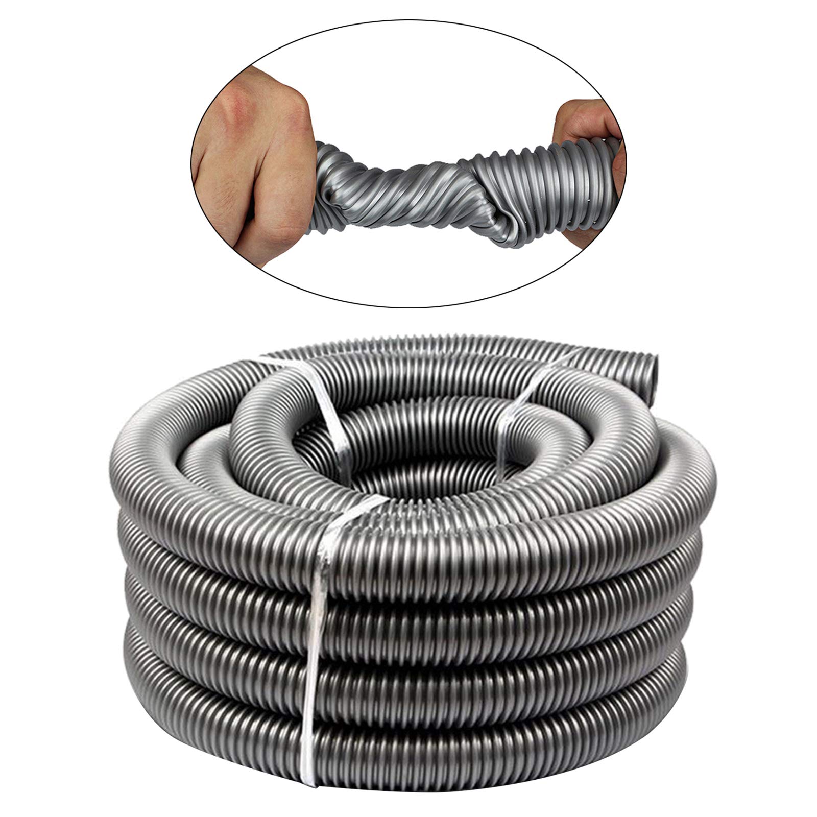 Manguera flexible de EVA for aspiradoras domésticas, color gris, diámetro interior de 32 mm. Herramientas(3 meter)