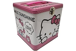 Pink Storage Box with Handle by The Tin Box Company
