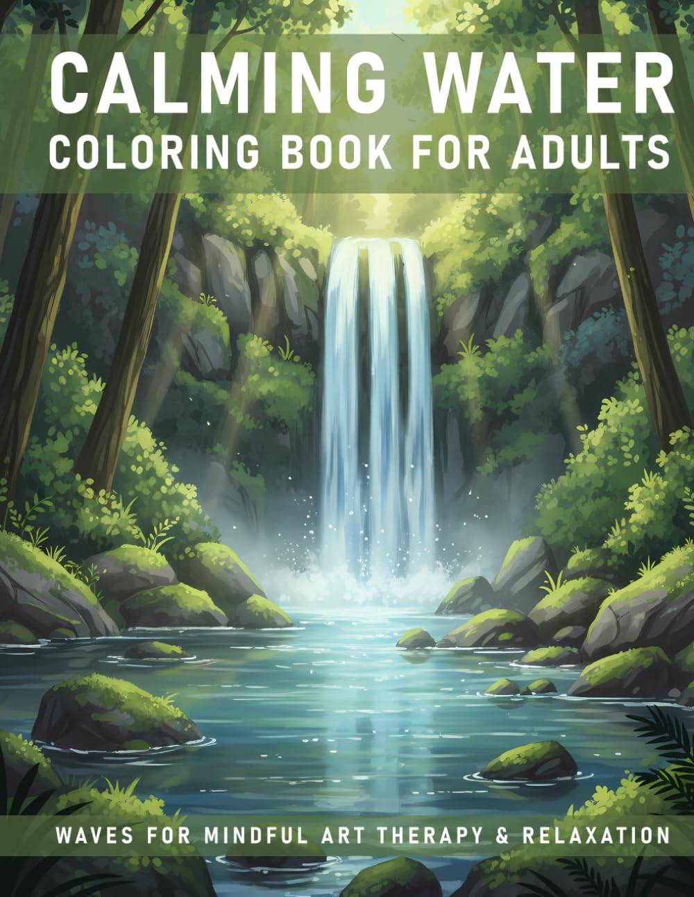 Calming Water Coloring Book for Adults: Waves for Mindful Art Therapy & Relaxation