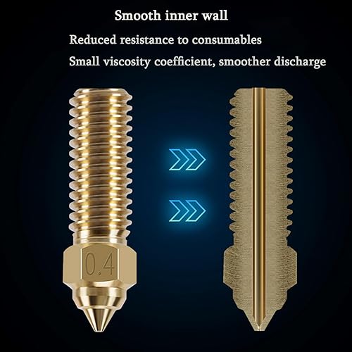Miniatura 4 de Creality - Kit de 10 boquillas de latón K1, impresora 3D, 10 boquillas de alta velocidad de 0.016 in para K1, K1 Max, Ender 3 V3 KE, CR-10 SE, CR-M4