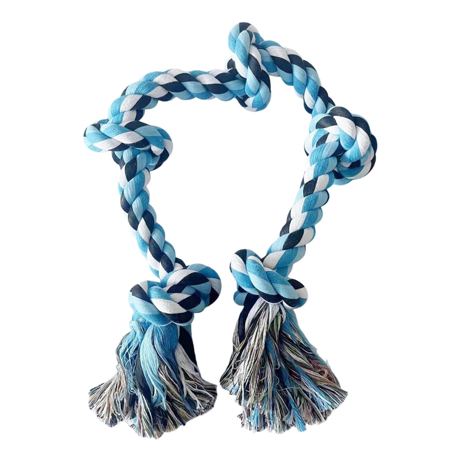 MICFENY Strong Braided Dog Rope Toy with 5 Knots for Aggressive Chewer Interaction Teething Chewing Indoor Outdoor Exercise Toy