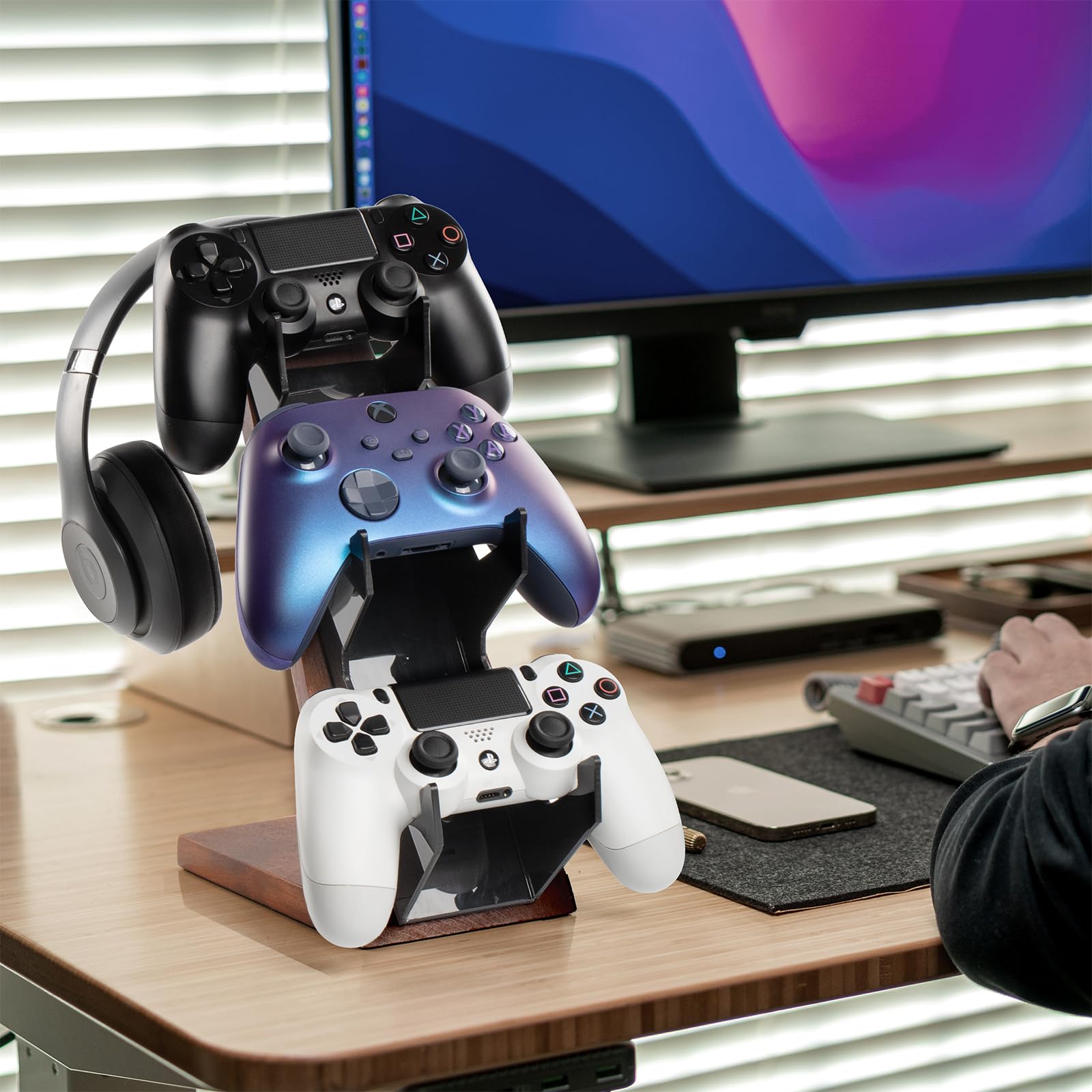 Amazon.co.jp: HEWYIOS 3段木製コントローラースタンド PS4 PS5