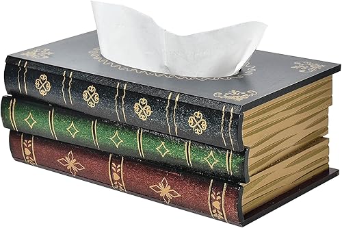 Funda rectangular para caja de pañuelos de madera retro, hecha a mano, diseño retro, para libros, dispensador, funda de papel, servilletero,