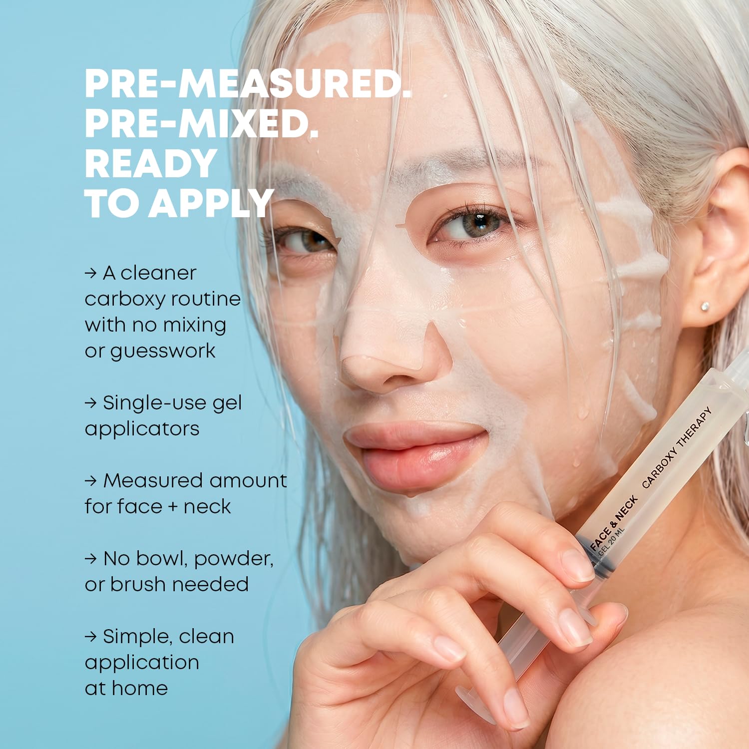NSC Name: Set mit 5 Gesichtsmasken und Halsmasken mit koreanischer Carboxytherapie für die Hautpflege, feuchtigkeitsspendende Stoffmasken mit Sauerstoff und Carboxytherapie, feuchtigkeitsspendendes