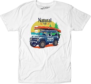 Natural Light Acting Natural Bus Retro Natty Beer 70s T-Shirt