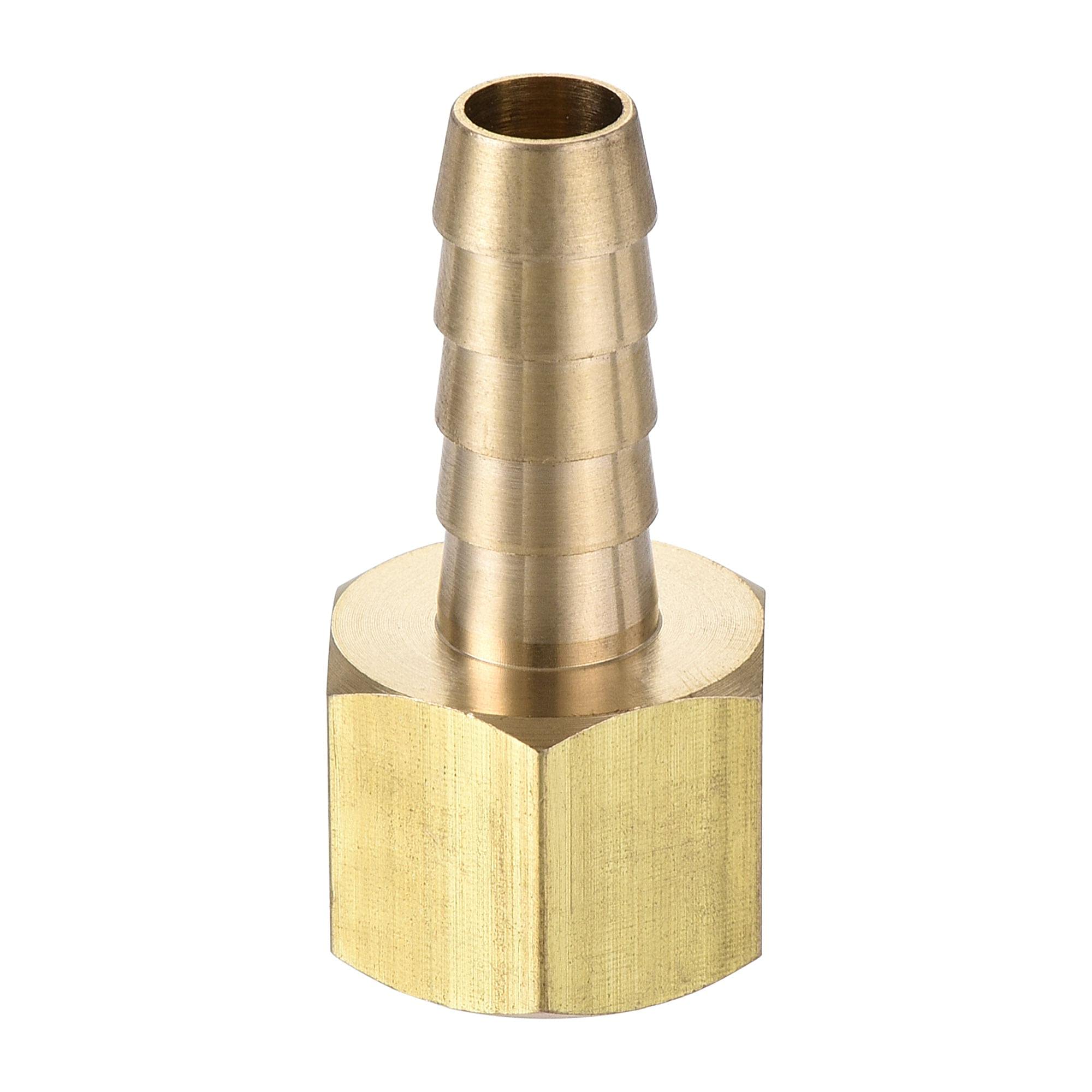 sourcing map Brass Barb Hose Fitting Connector Adapter 5/16 Barbed x 1/4NPT Female Pipe