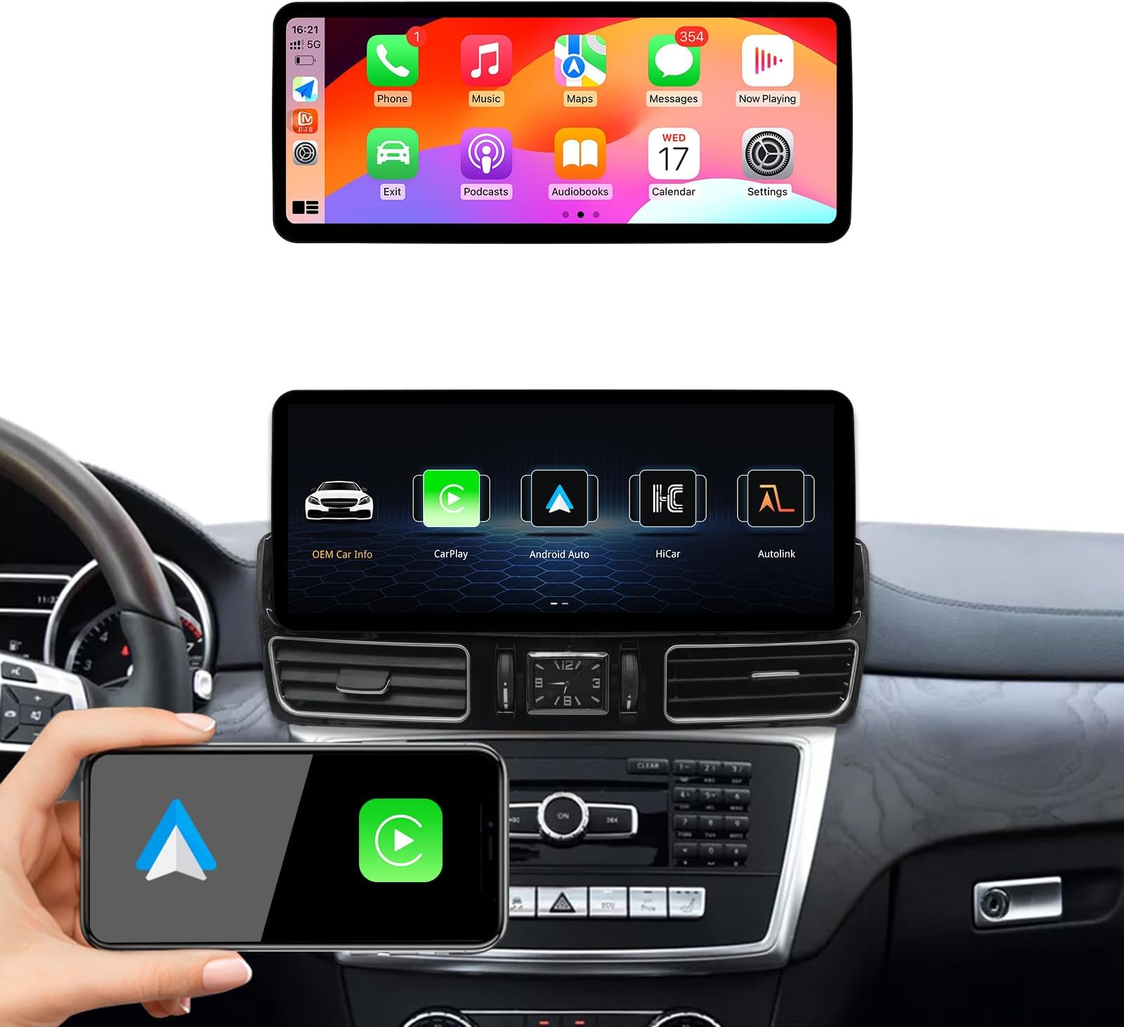 Écran Autoradio Android 14.9 Pouces Pour Mercedes GLE / GLS (2015-2018) - Avec Apple CarPlay Et Android Auto