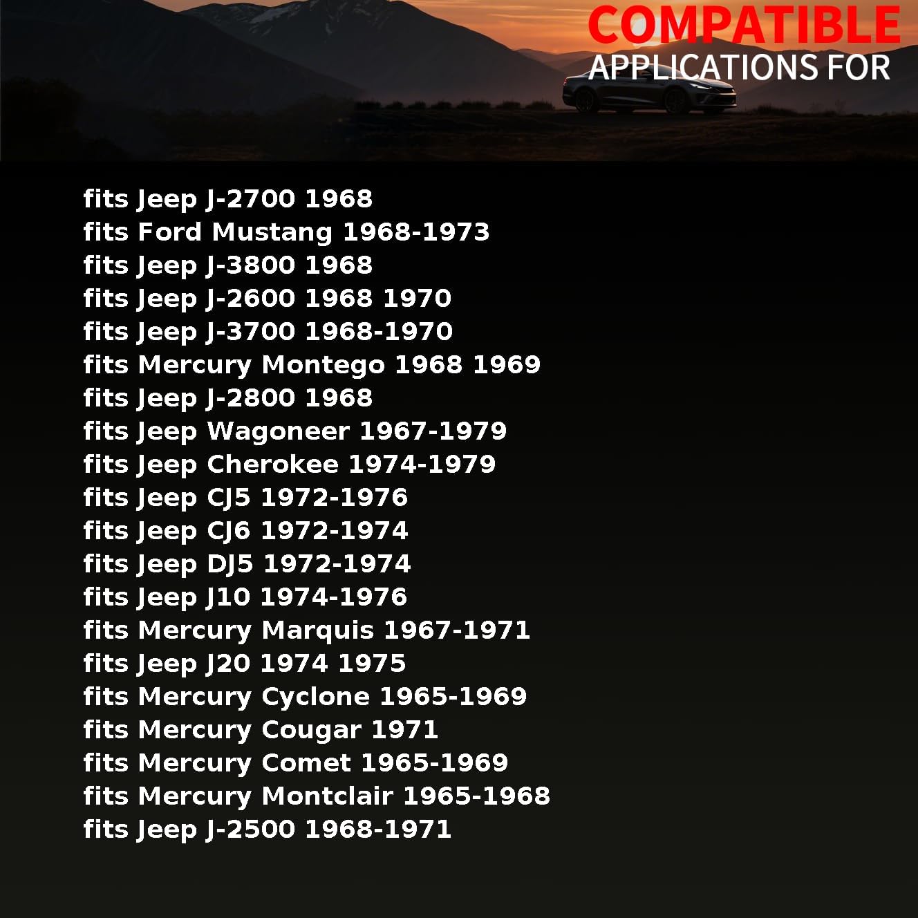 Manual Transmission Output Shaft Seal Rear fits Jeep CJ5,Cherokee,DJ5,CJ6 1972 1973 1974 1975 1976 1977 1978 1979 fits Ford Mustang 1968 1969 1970 1971 1972 1973 2 x