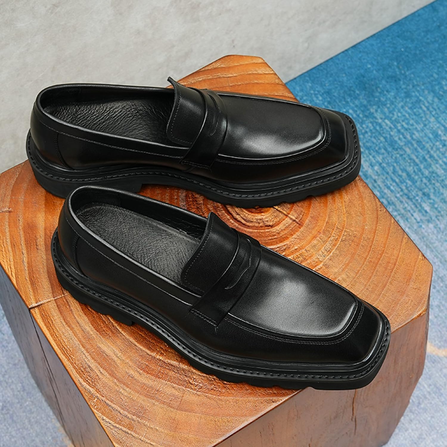 J-WEWIN] コインローファー メンズ 本革 幅広 厚底 スクエアトゥ スリッポン ペニー ウォーキング ビジネス靴 レザーシ Amazon |  [J-WEWIN] コインローファー メンズ 本革 スリッポン スクエアトゥ 革靴 ビジネスシューズ ドレスシューズ ペニーローファー 欧米風 お洒落  ...