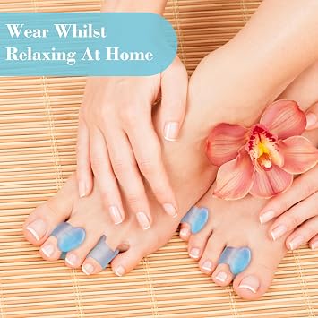 Toe Separators for Overlapping Toes, 10 Pack Gel Toe Spacers Straightener