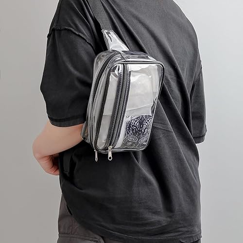 Miniatura 7 de Monederos transparentes para mujer, para estadio, riñonera transparente, bolsa para estadio, bolsa transparente aprobada para estadios, bolsas