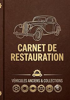 Carnet de Restauration Voiture Ancienne: Le Journal de Bord Premium pour Suivre Votre Projet Mécanique | Suivi du Budget, Inventaire des Pièces, Notes Techniques et Emplacements Photos