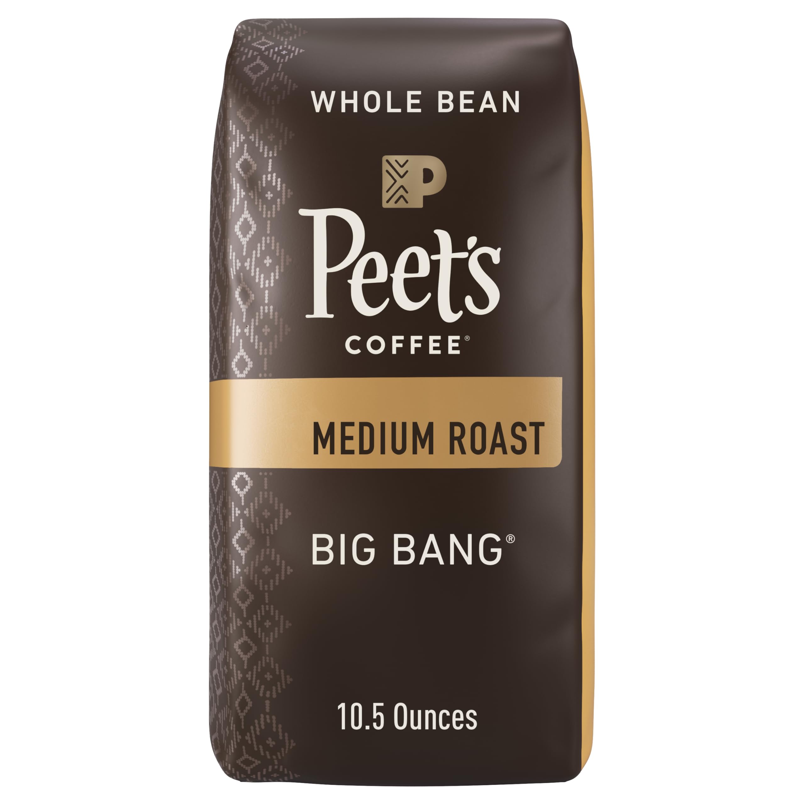 Medium Roast Whole Bean Coffee - Big Bang 63 Ounces (6 Bags of 10.5 Ounces)