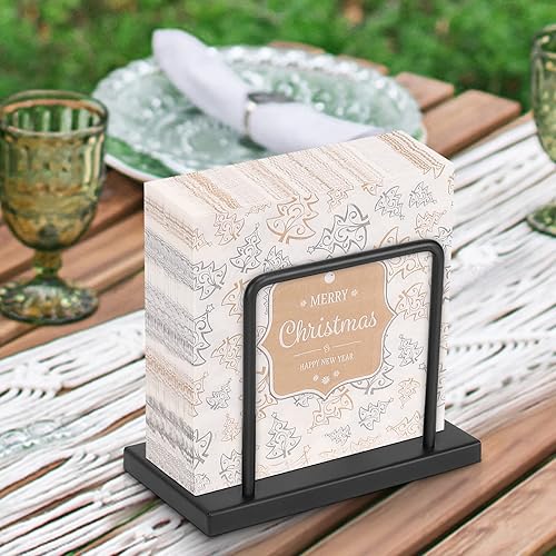 Miniatura 7 de Livabber Servilletero, almacenamiento de servilletas de metal, moderno dispensador de papel de seda independiente para mesa de cocina (base de