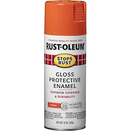 Rust-Oleum 214084 Stops Rust Spray Paint, 12-Ounce, Gloss Orange