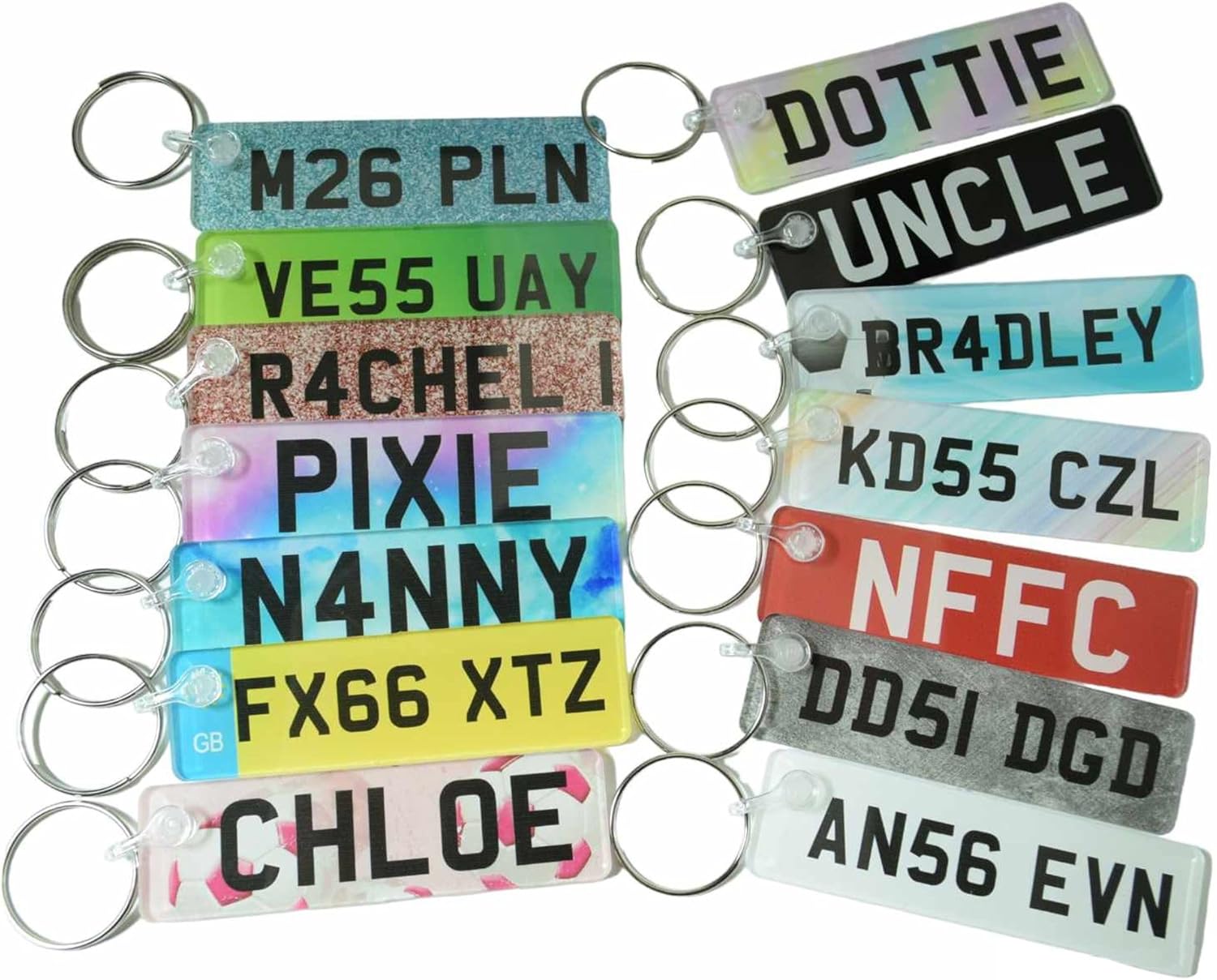 Pixie's Gifts Custom License Plate Keychain 8cm Personalised Number