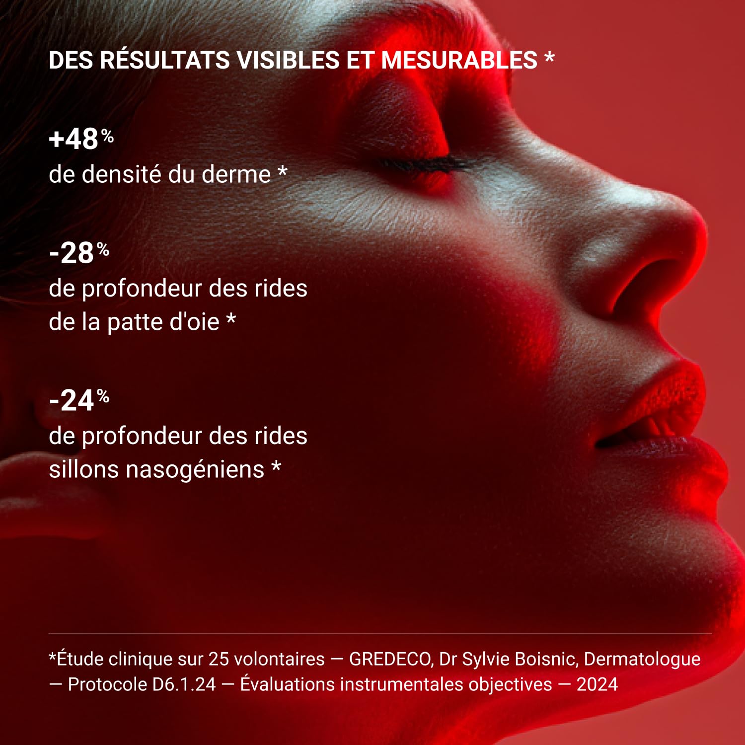 NOOANCE - Masque LED Anti-Âge “Le Professionnel” - 254 LEDs 633/830 nm – Photobiomodulation de haute performance - Rides, Fermeté, Éclat