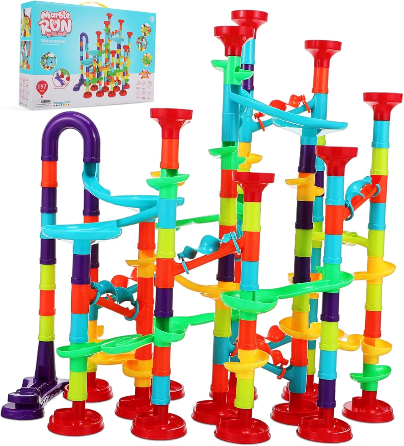 WHAMVOX 1 Set Marble Track Blocks Educational Toys Kid Toys Children