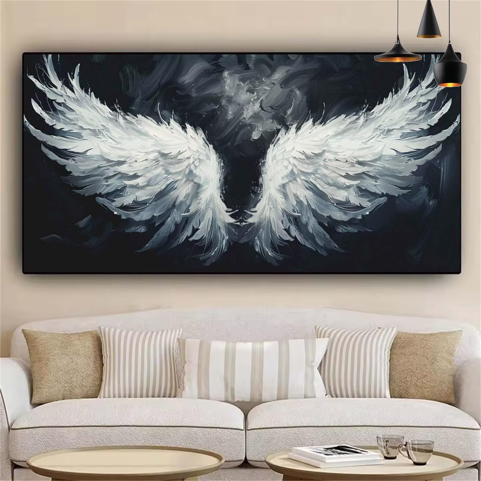 Malen Nach Zahlen Erwachsene „Flügel Mädchen“ – DIY Ölmalerei-Set Mit Leinwand 50x65 Cm, Pinseln & Farben, Ohne Rahmen