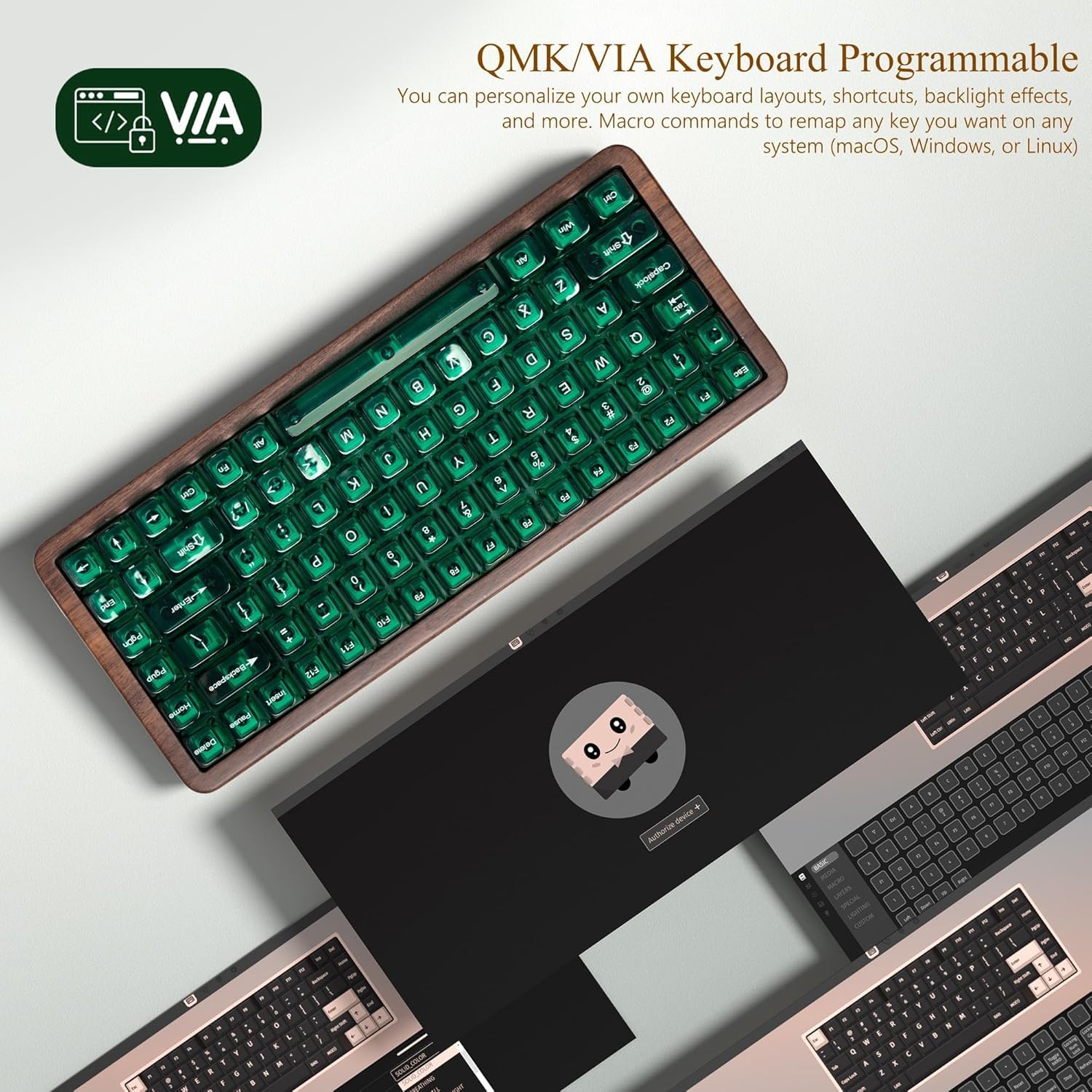Amazon | ゲーミングキーボード Womier WD75 V2 ワイヤレス メカニカル