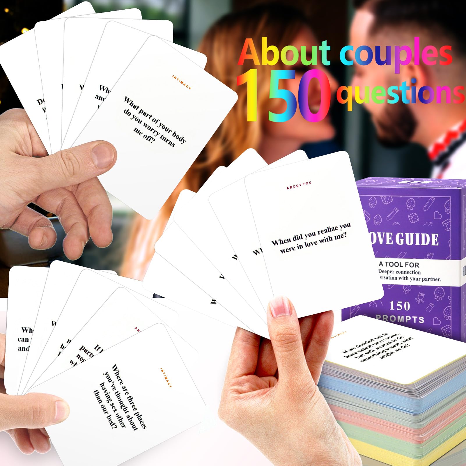 Amazon.com: MEBAULT Love Guide Deck with 150 Relationship Building Conversation Starters Sex Card Game Sex Toy Adventurous Playing Cards Erotic Bedroom Game for Couple Lover : Health & Household Amazon.com: MEBAULT Love Guide Deck with 150 Relationship Building Conversation Starters Sex Card Game Sex Toy Adventurous Playing Cards Erotic Bedroom Game for Couple Lover : Health & Household