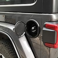 Vista 5 de JeCar Cubierta de tanque de gasolina de aleación de aluminio, cubierta de puerta de llenado de combustible compatible con Jeep Wrangler 2018-2024 JL