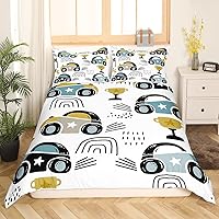 Vista 10 de Feelyou Juego de ropa de cama de tren para niños, niños, adolescentes, decoración de dormitorio, Choo-Choo, vías de ferrocarril, juego de funda