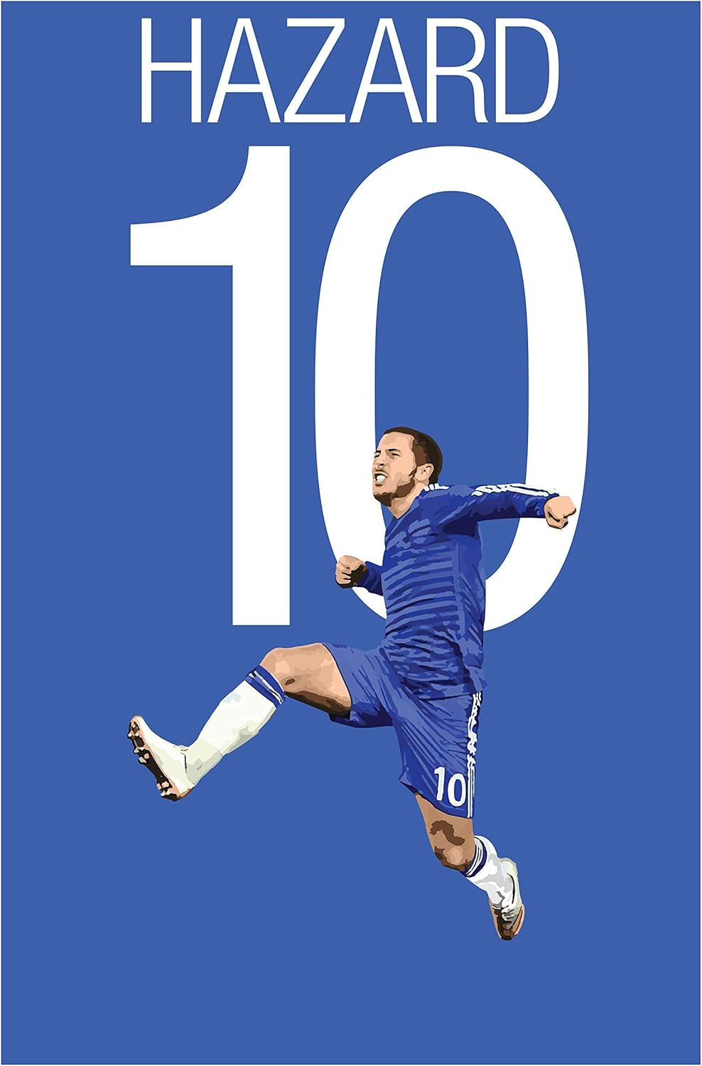 Graphics 17 Chelsea Soccer Print - Eden Hazard Poster - Soccer Art - Unframed Football Print - Soccer Decoration - Belgium Soccer Poster Hazard Football Art