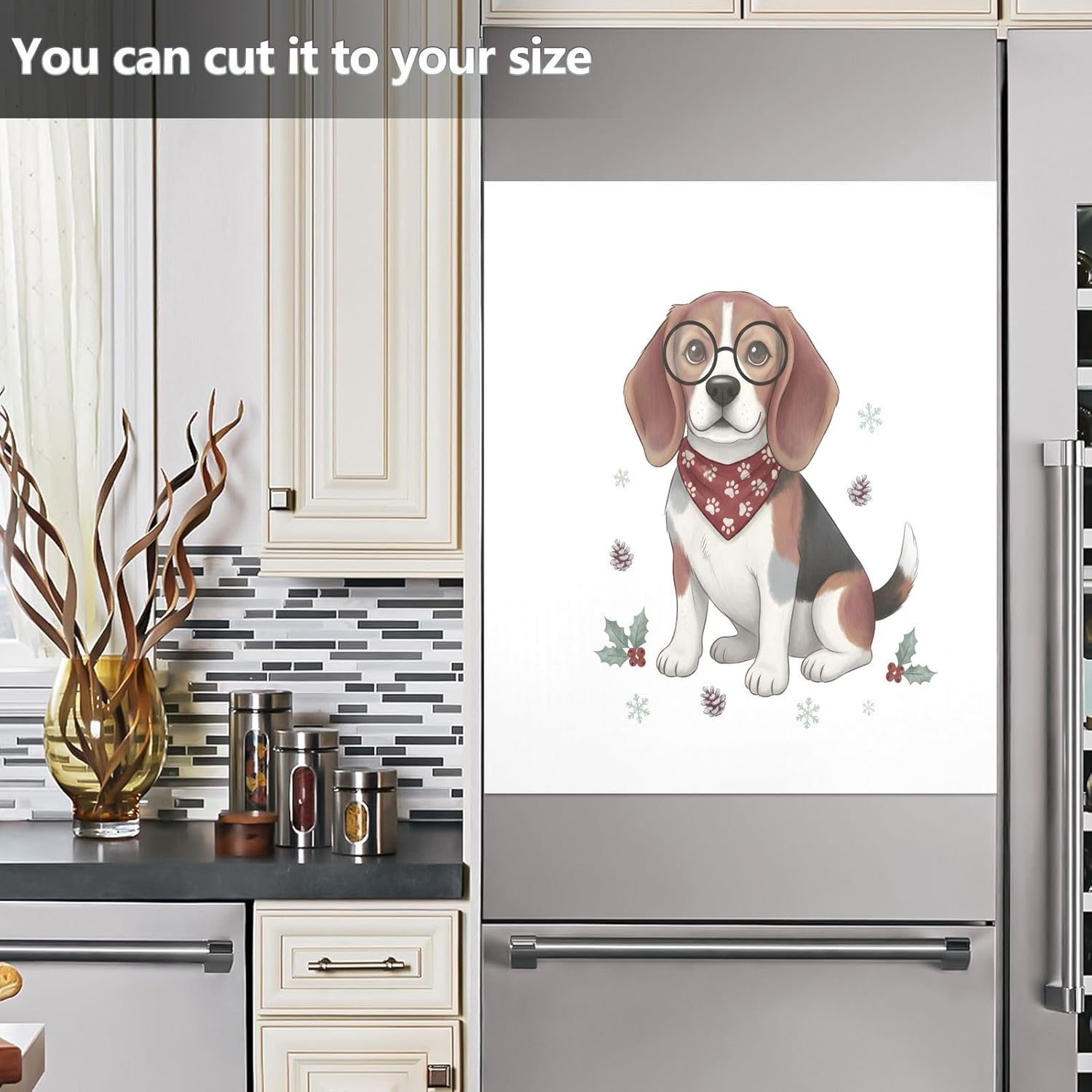 Dishwasher Magnet Cover Large Magnetic Stickers King Charles Dog Front Dishwasher Cover Reusable Decal for Home Kitchen Refrigerator Decorative Lid Washing Machine Laundry