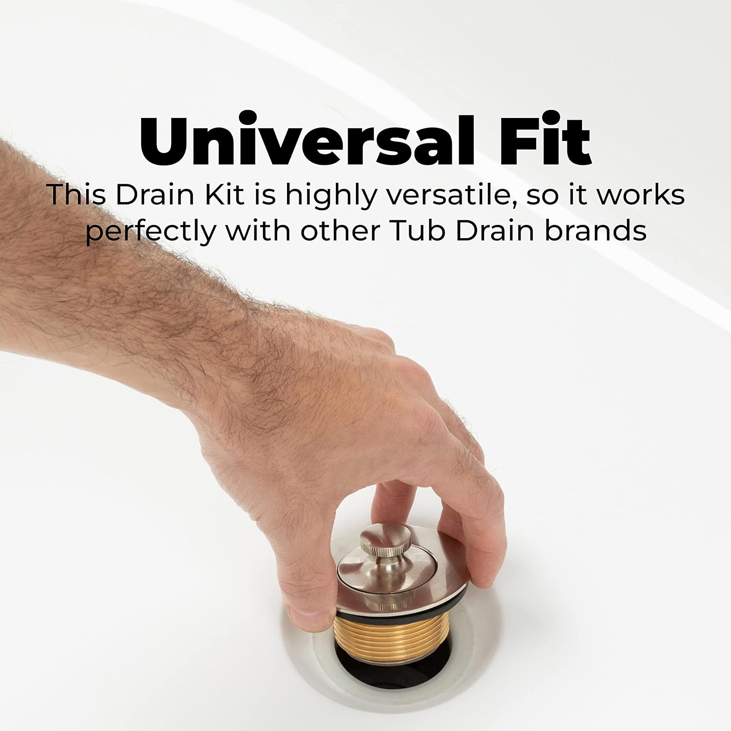 Brass Lift and Turn Bathtub Drain Assembly Kit