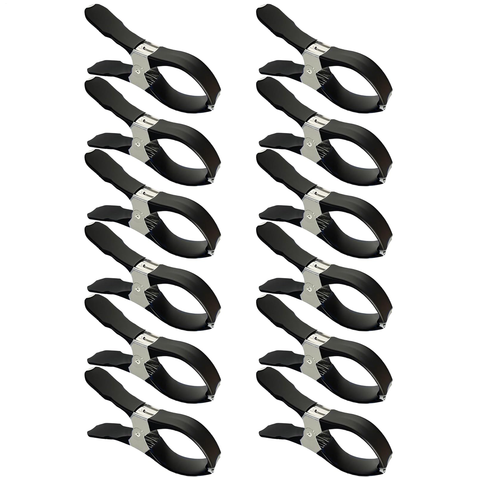 Pool Clips - 12 Pack Metal Holders, Anti-Slip Clamps, Strong Grip With Secure Lock | Multi-Purpose Fasteners For Patio Cover, Garden Lawn Furniture, Backyard Tarp Sheet, Outdoor Poolside Canopy, Deck