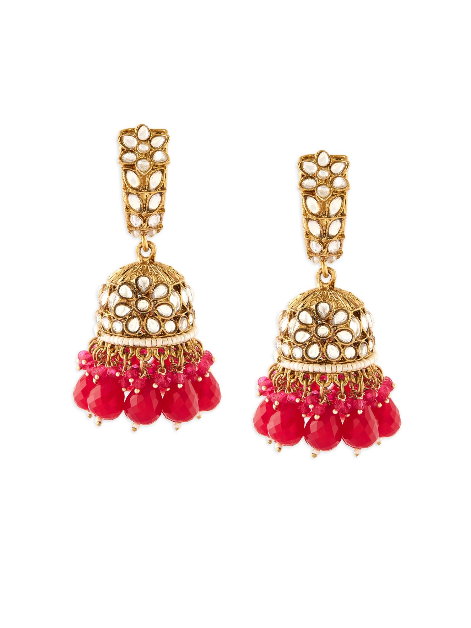 See full amazon price history chart for Zaveri Pearls Rani Pink Beads Drop Antique Plated Kundan Traditional Jhumki Earring For Women-ZPFK17273 Zaveri Pearls Rani Pink Beads Drop Antique Plated Kundan Traditional Jhumki Earring For Women-ZPFK17273 (B0CWV69YLJ) Amazon Price History, Amazon Price Tracker