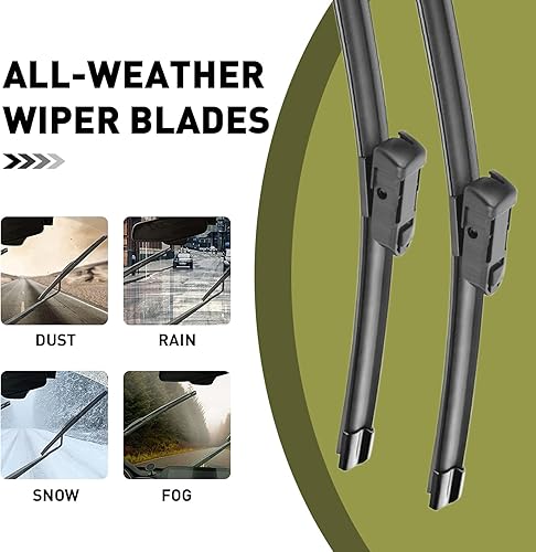 Miniatura 6 de Limpiaparabrisas de silicona de alta calidad de 24 pulgadas + 17 + 13 pulgadas, para todas las estaciones, duradero y silencioso, apto para GMC