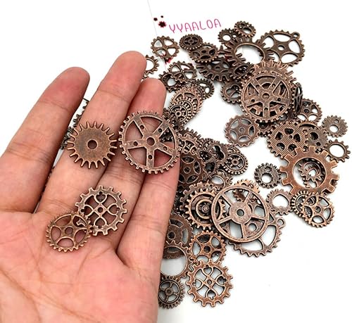 Miniatura 2 de Surtido de dijes con estilo Steampunk Y&Y (ruedas, engranajes o relojes), ideal para hacer manualidades y joyas