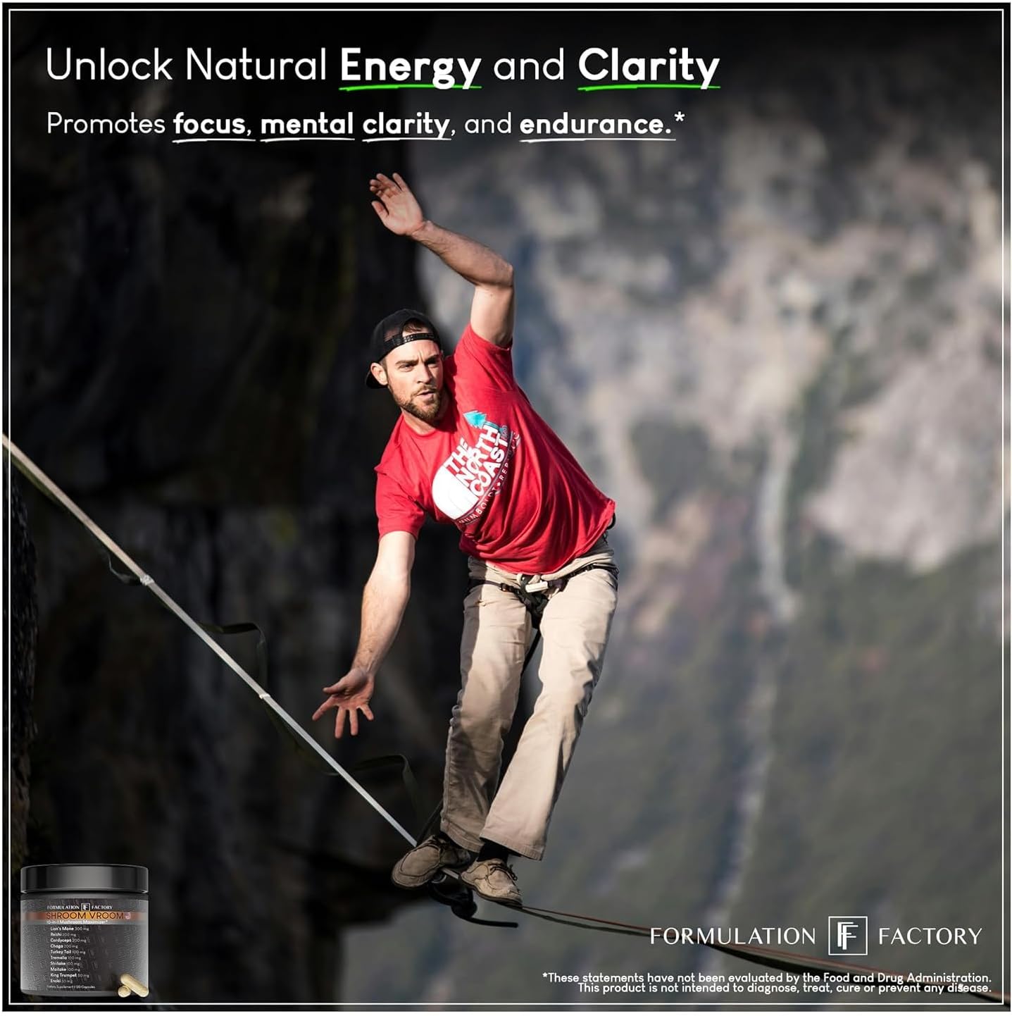 Formulation Factory Mushroom Supplement - Shroom Vroom 10-in-1 Mushroom Complex with Lion's Mane, Cordyceps & Turkey Tail - Brain Focus & Energy Capsules - 120 Capsules, 2 Month Supply - Image 7