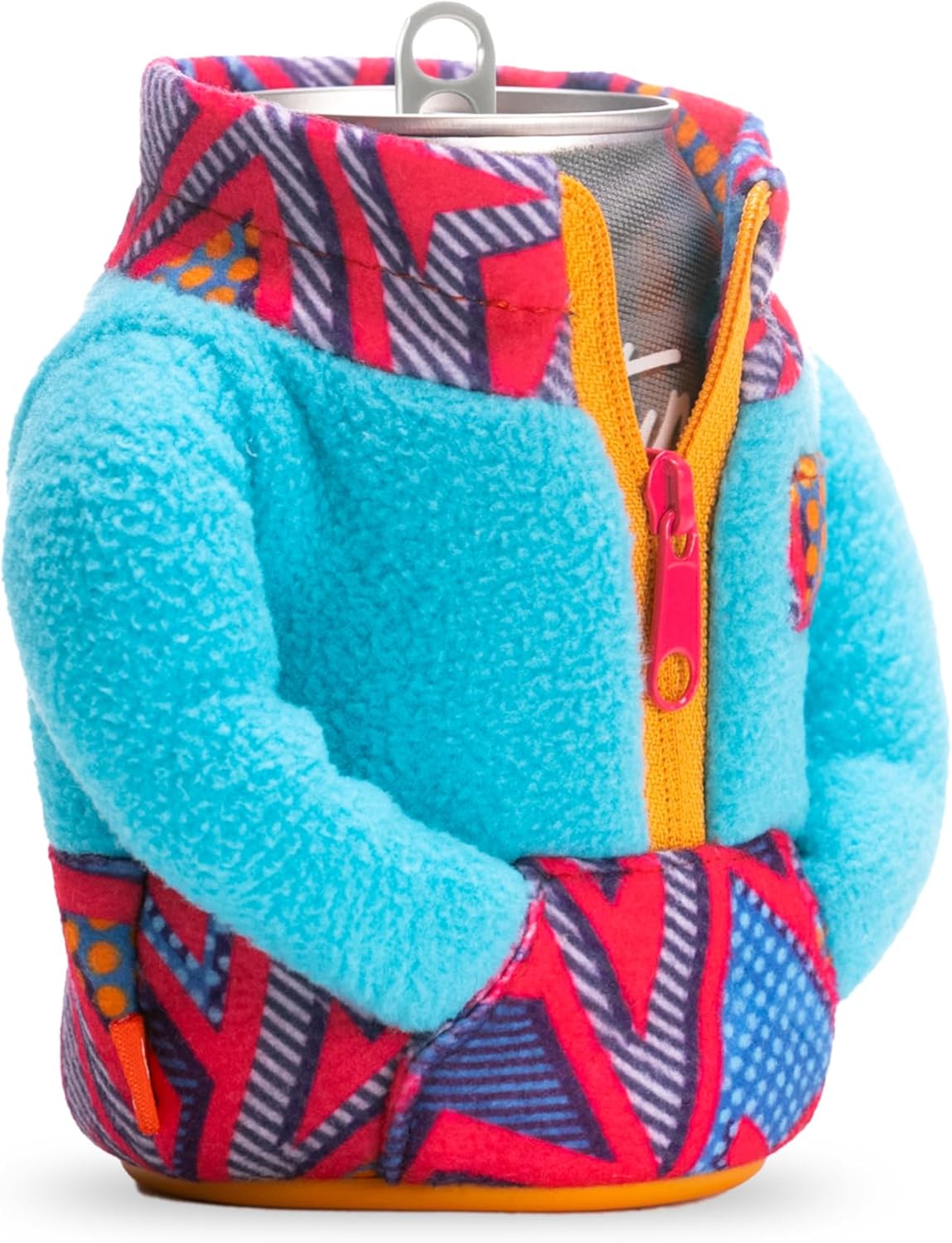 The Fleece Bundle - Insulated 12 oz Can Cooler I Beer Bottle & Soda Can Insulator, Keep Drinks and Beverages Cold - Totally Teal, Pinball Purple