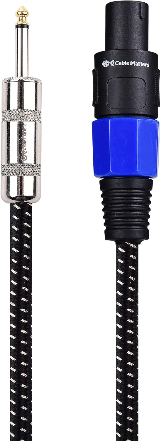 Cable Matters Premium Braided 12AWG 1/4 Inch TS to Speaker Cable 6 ft Compatible with Speakon NL4FC Port - Image 5
