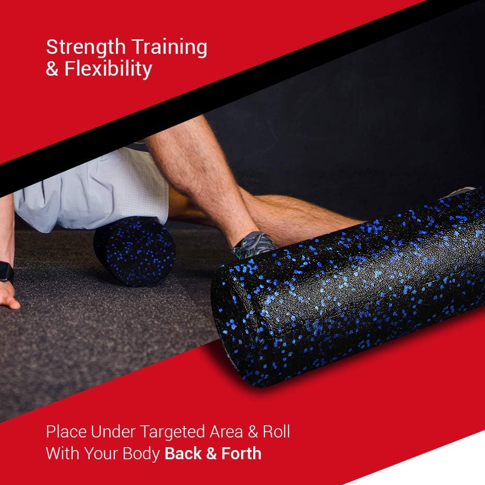 Foam Roller Set 18" Foam Back Roller, 18" Massage Stick, Foot Roller, Spiky Massage Ball, Massage Roller Ball, for Pain Tightness Plantar Fasciitis Relief Deep Tissue Massage Home Gym Muscle Roller : Sports & Outdoors
