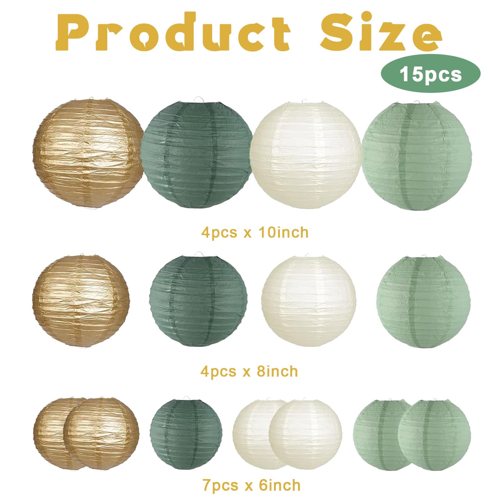 Bunte Papierlaternen Set - 12 Stück Dekolampions Für Gartenparty
